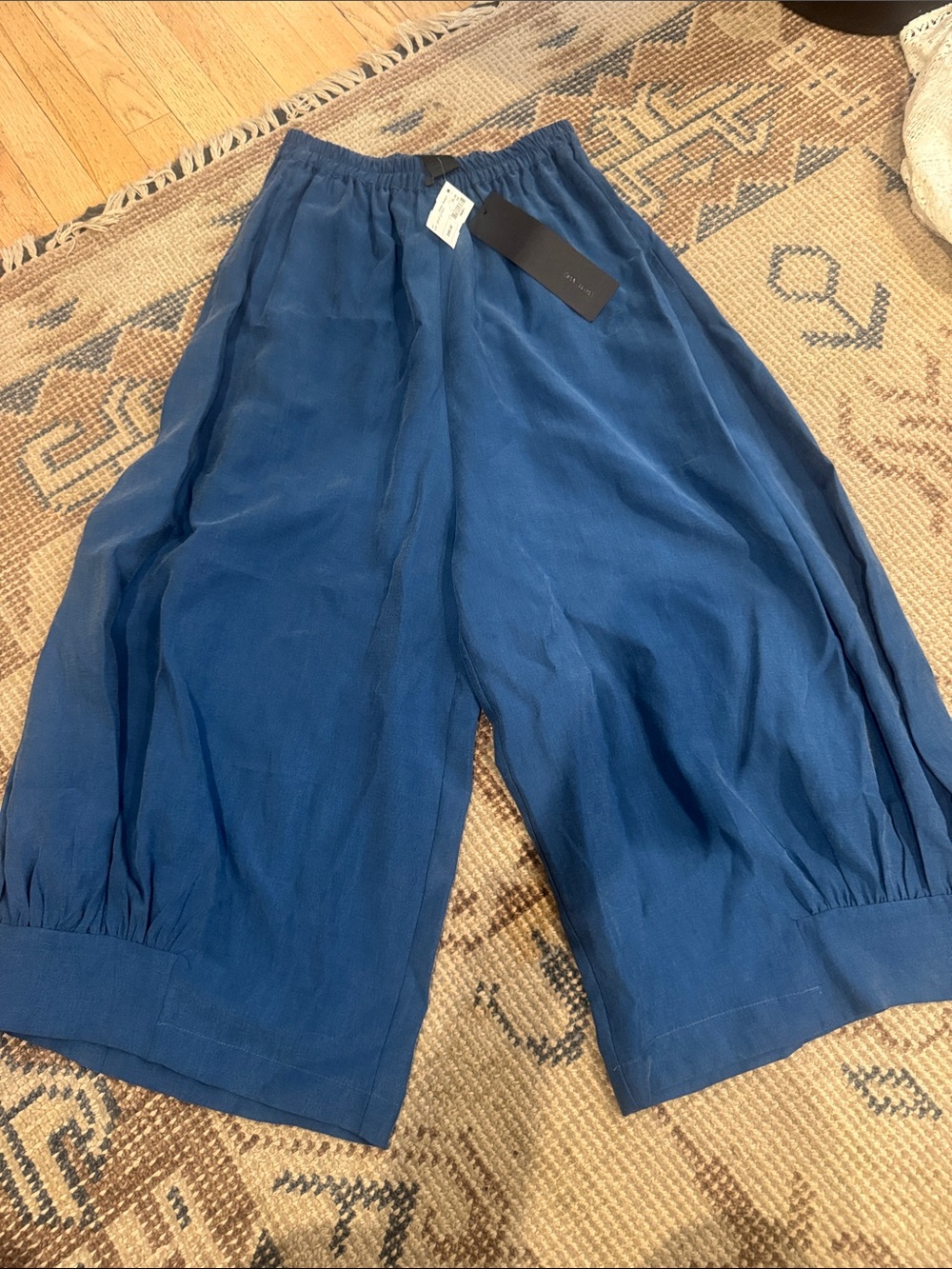 Kedeem sasson nwt Women's Wide-Leg Cropped Pants in Deep Blue